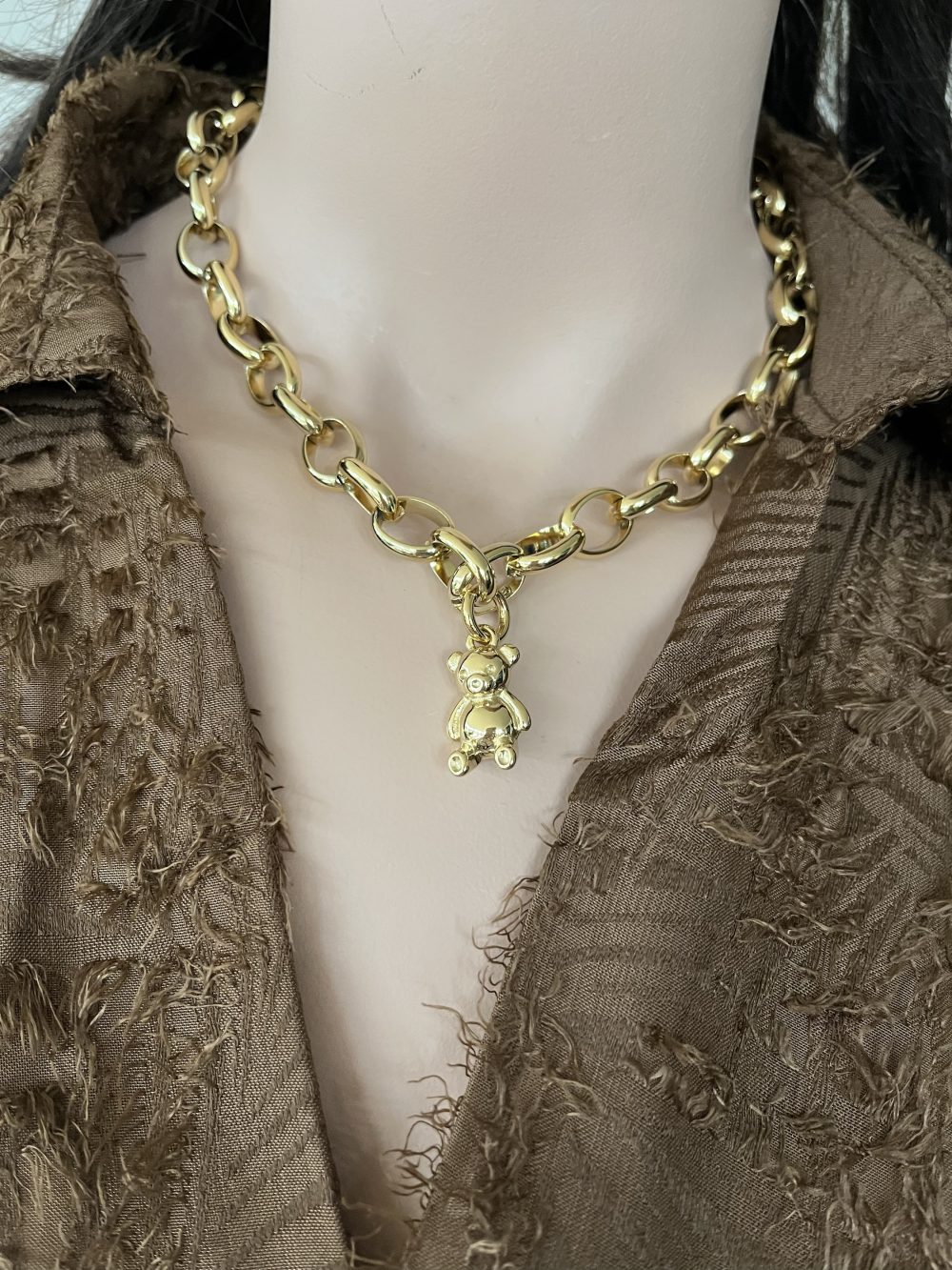 Ketting schakel beertje goud