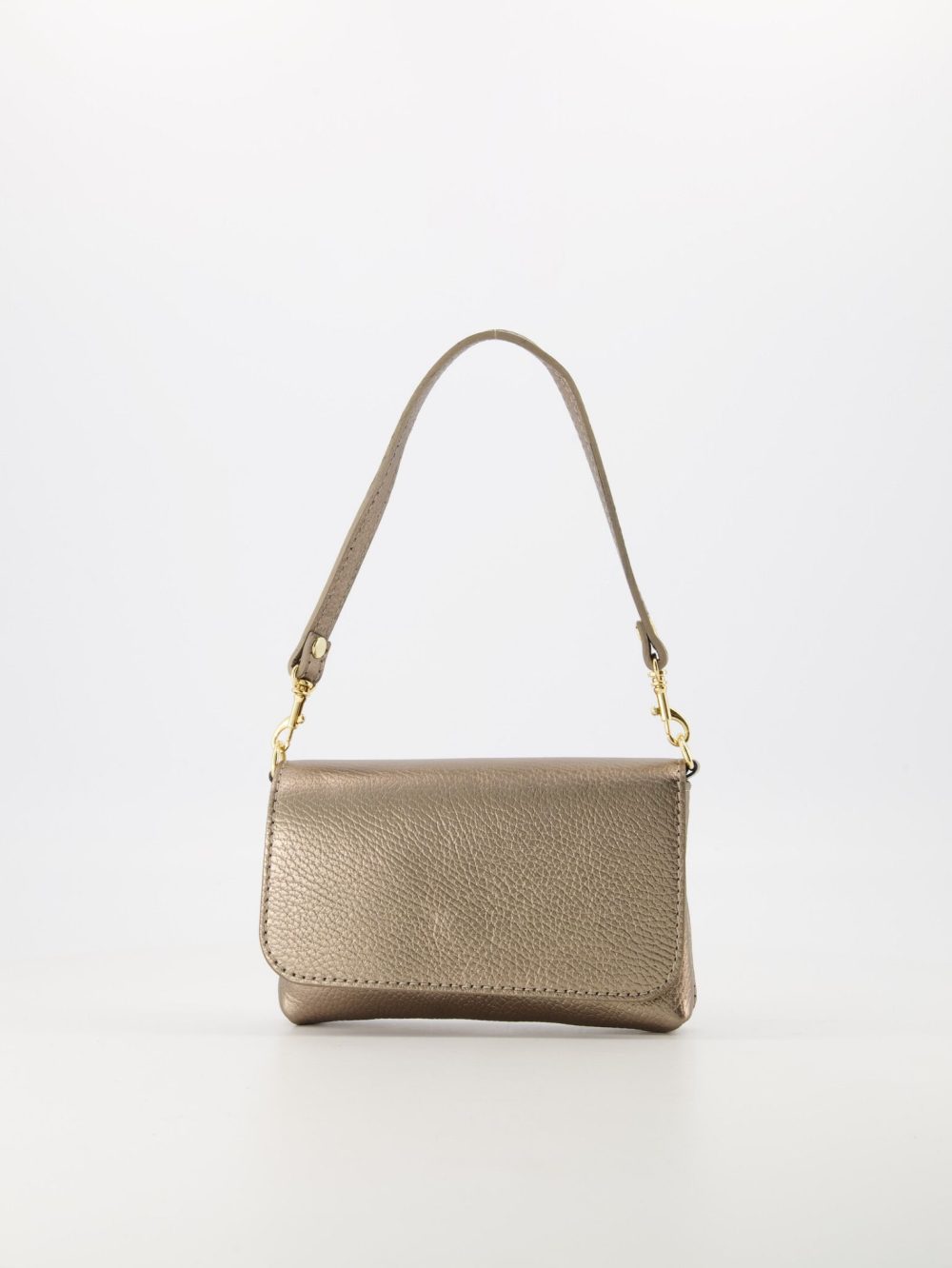 Leren tas brons Elena