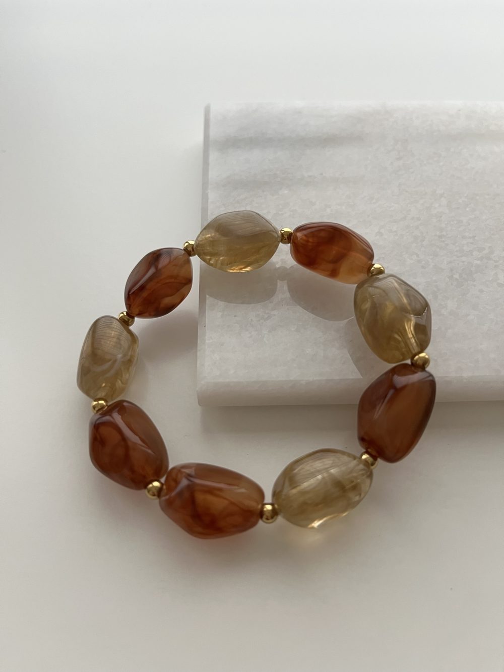 Kralen armband bruin