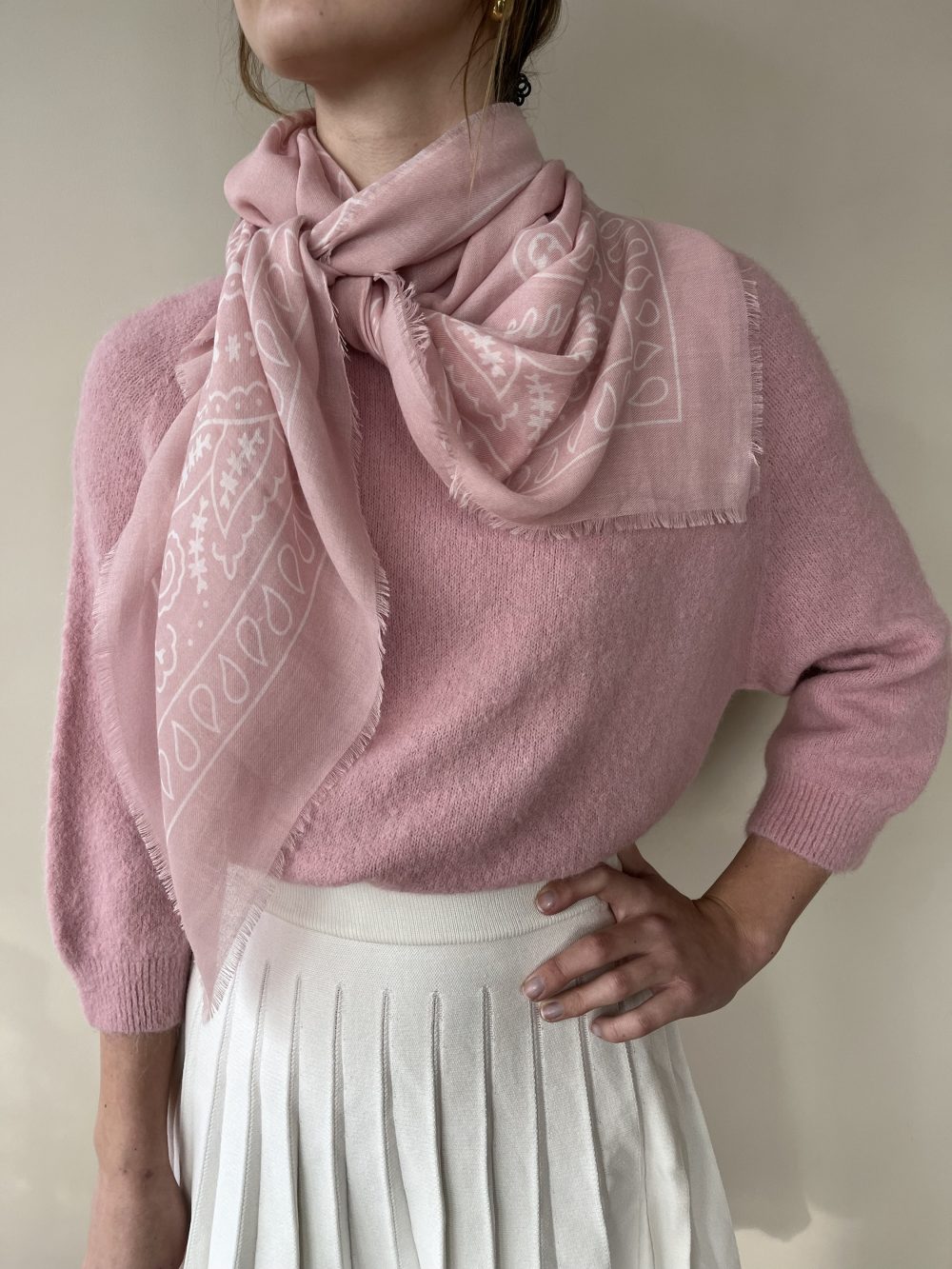 Alpaca trui 3/4 mouw baby roze