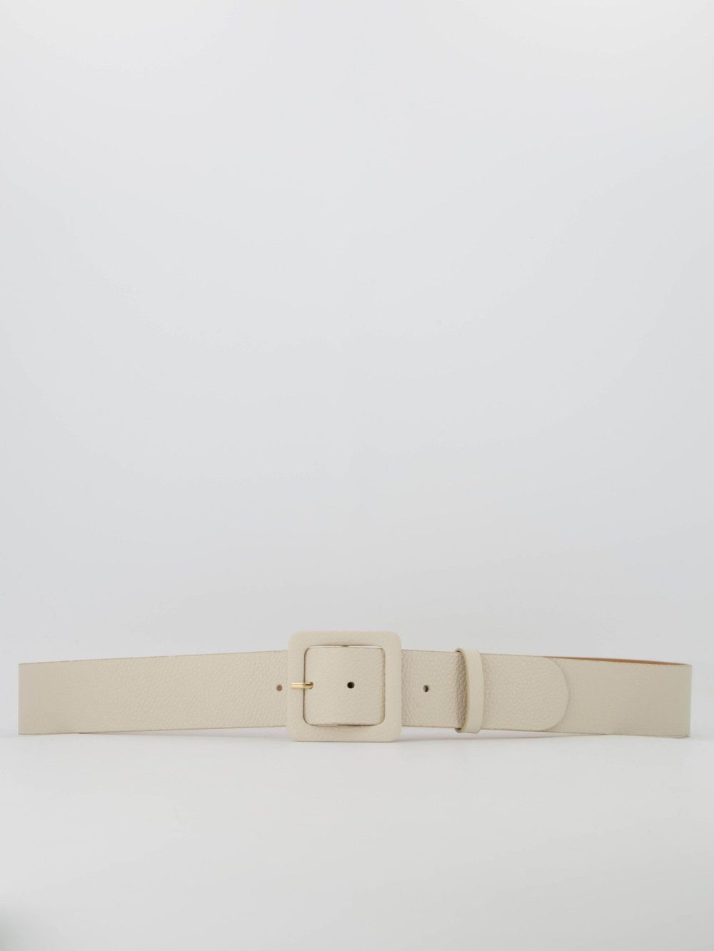 Riem met vierkante gesp beige