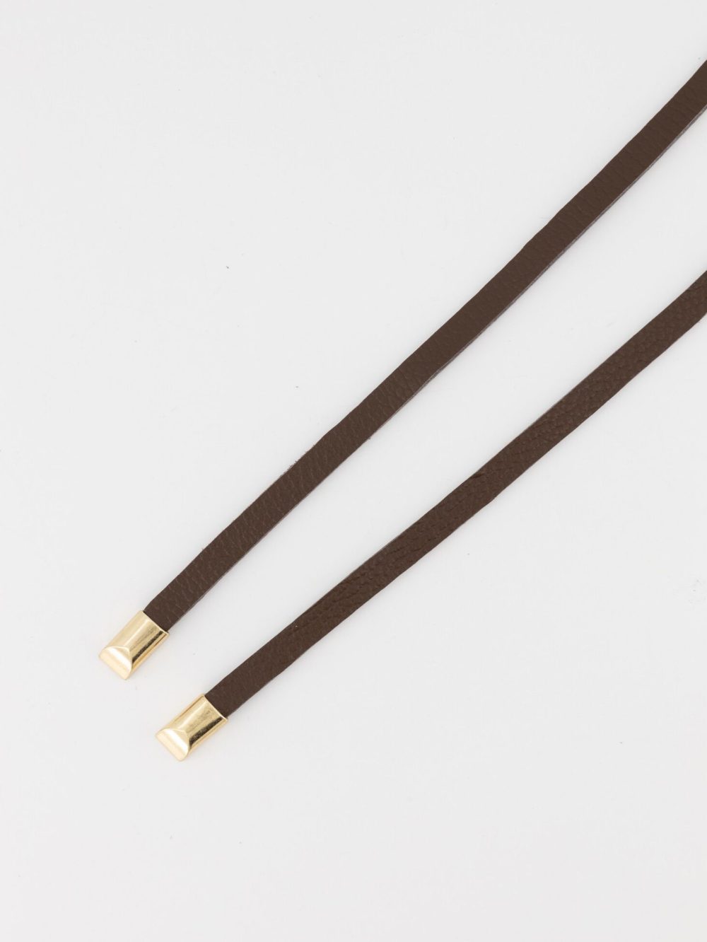 Leren wikkelriem donkerbruin