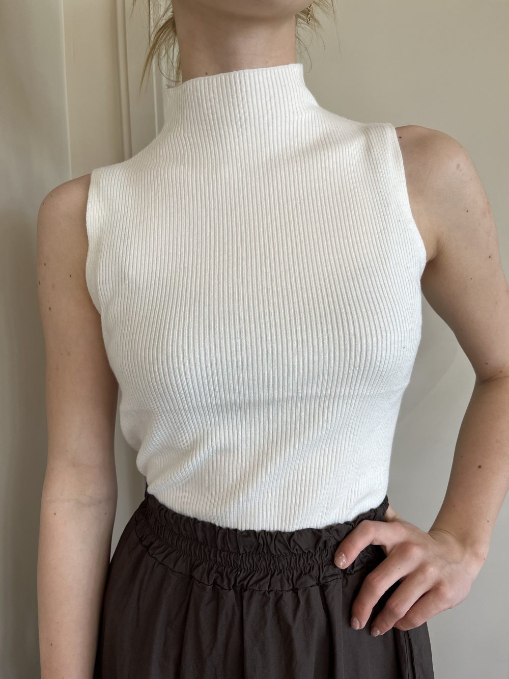 Basic top rib offwhite