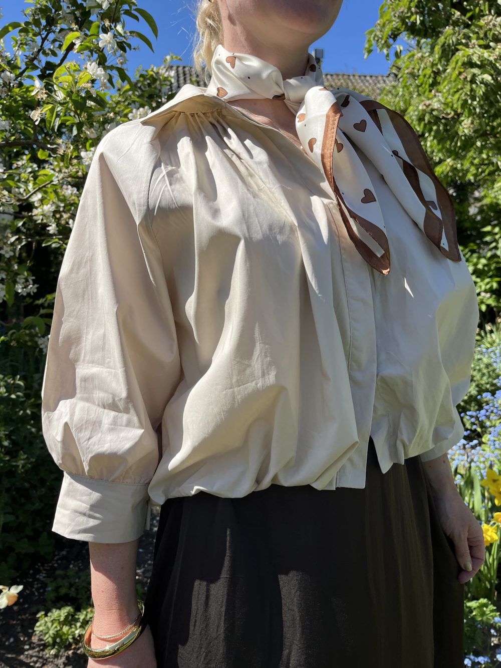 Katoenen blouse beige