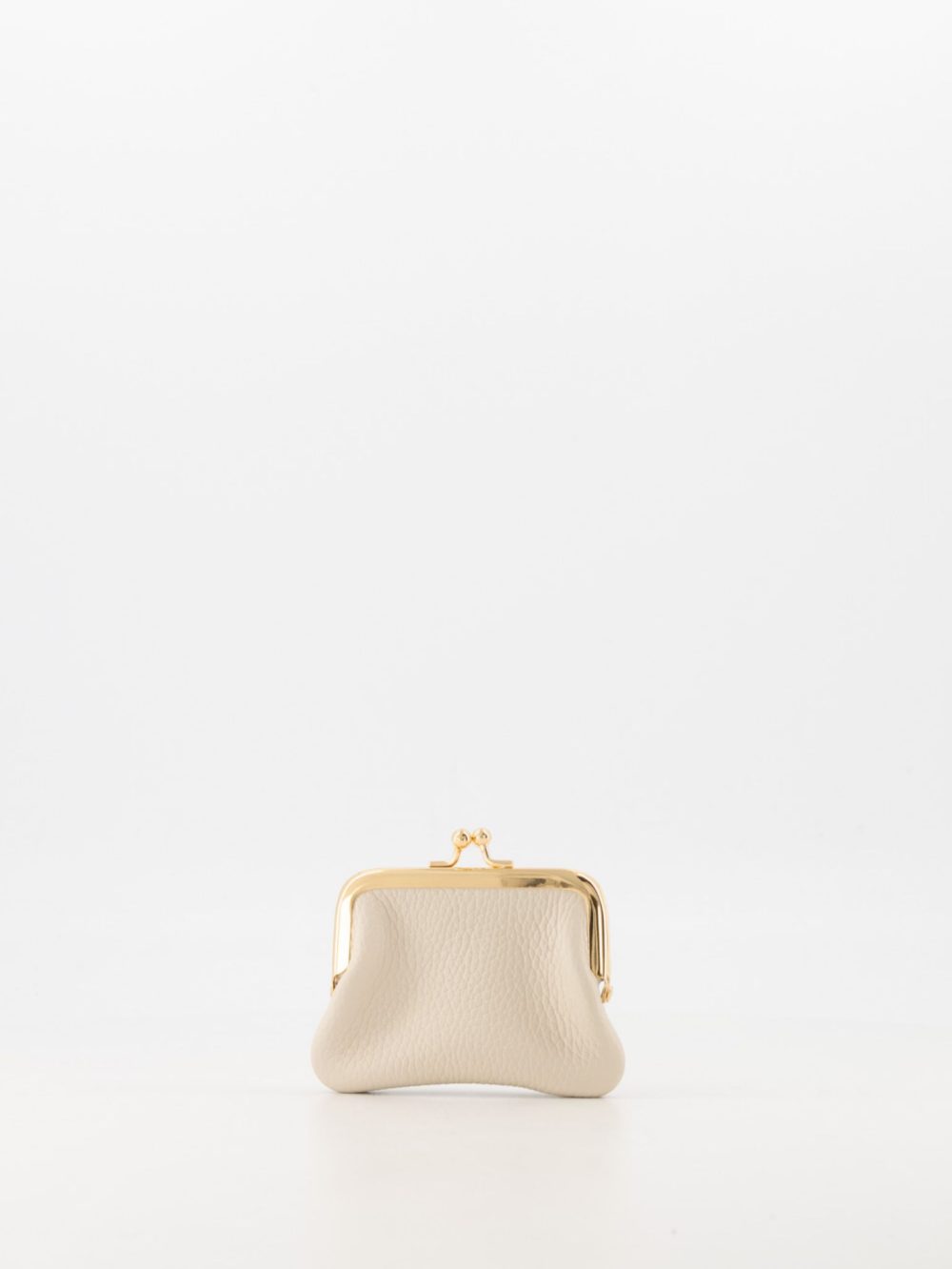 Leren portemonnee beige