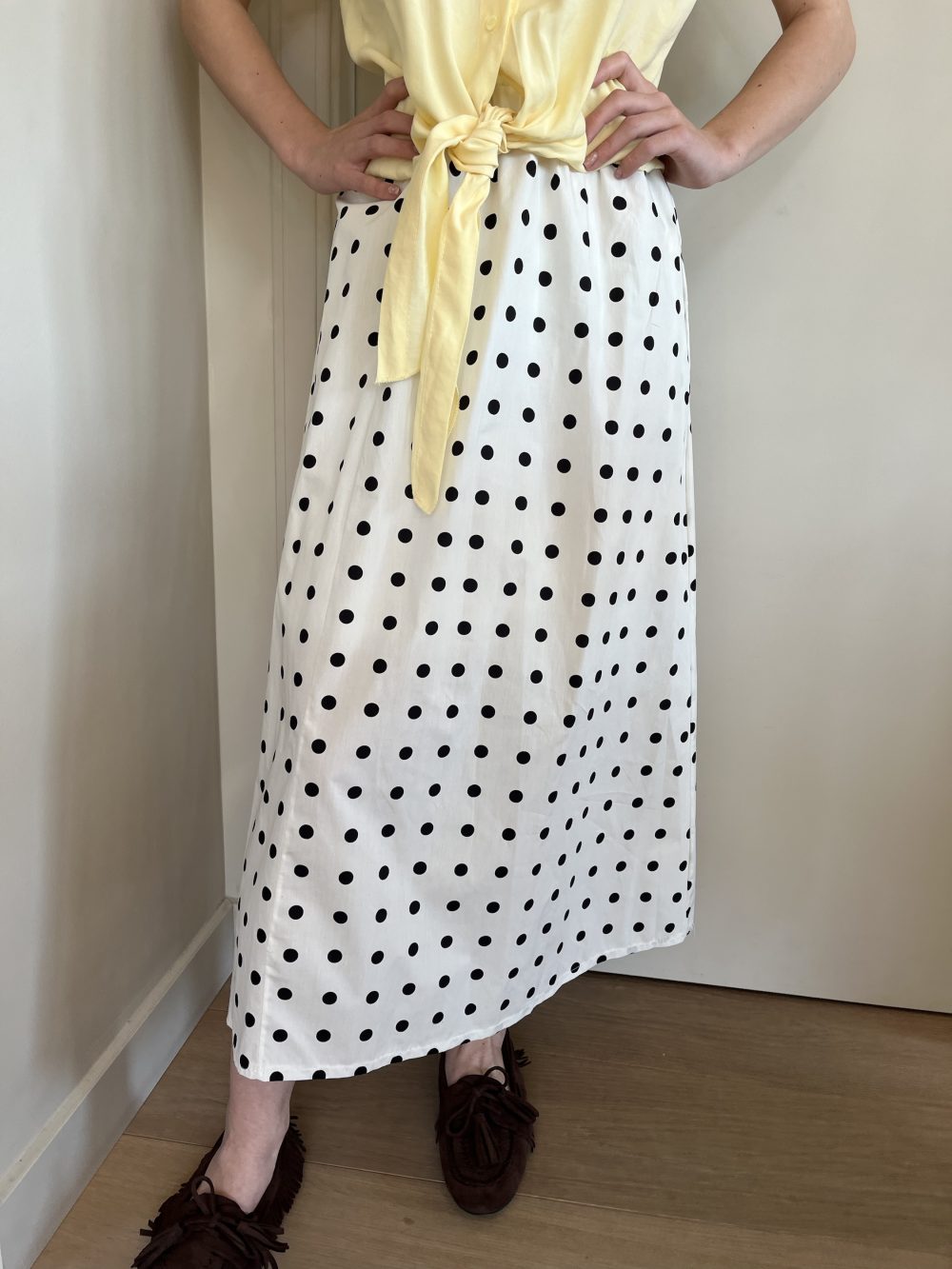 Polkadot rok wit