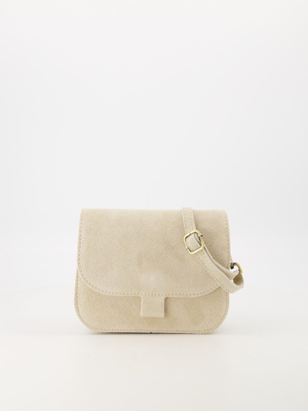Suede leren tas beige Floor