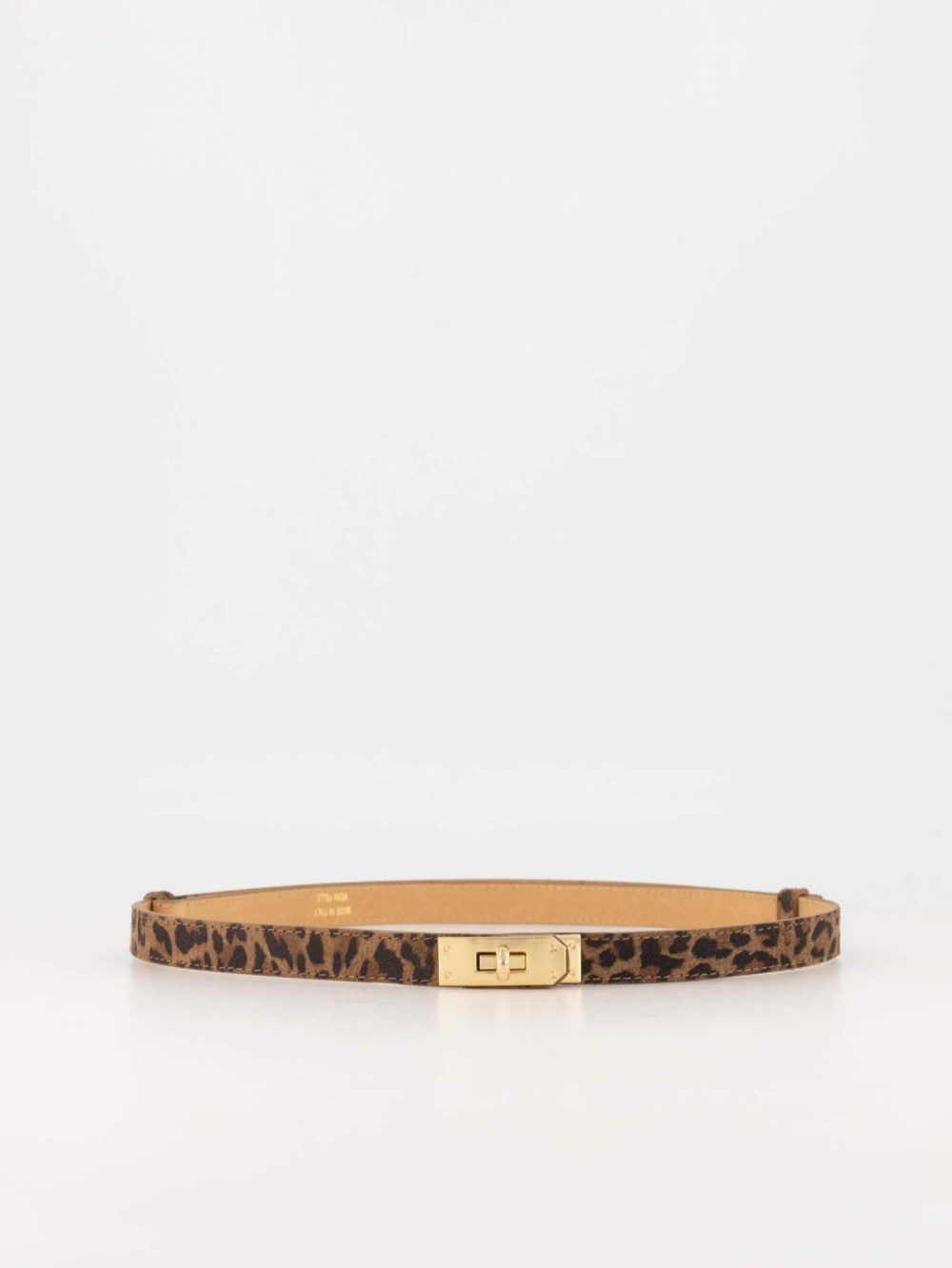 Riem verstelbaar met gesp panter suede