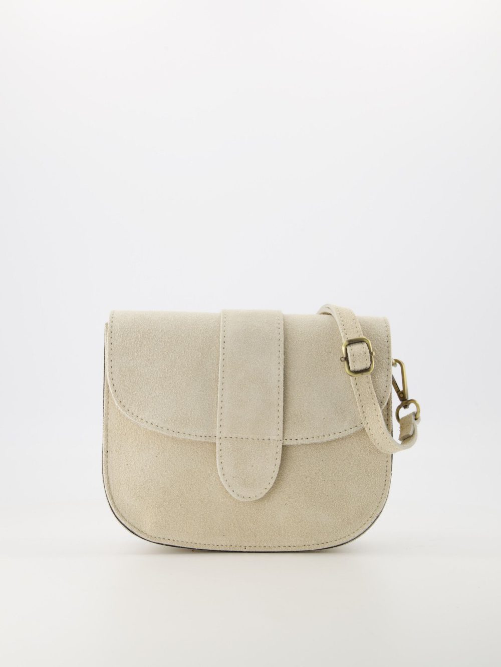 Suede leren tas beige Adriana