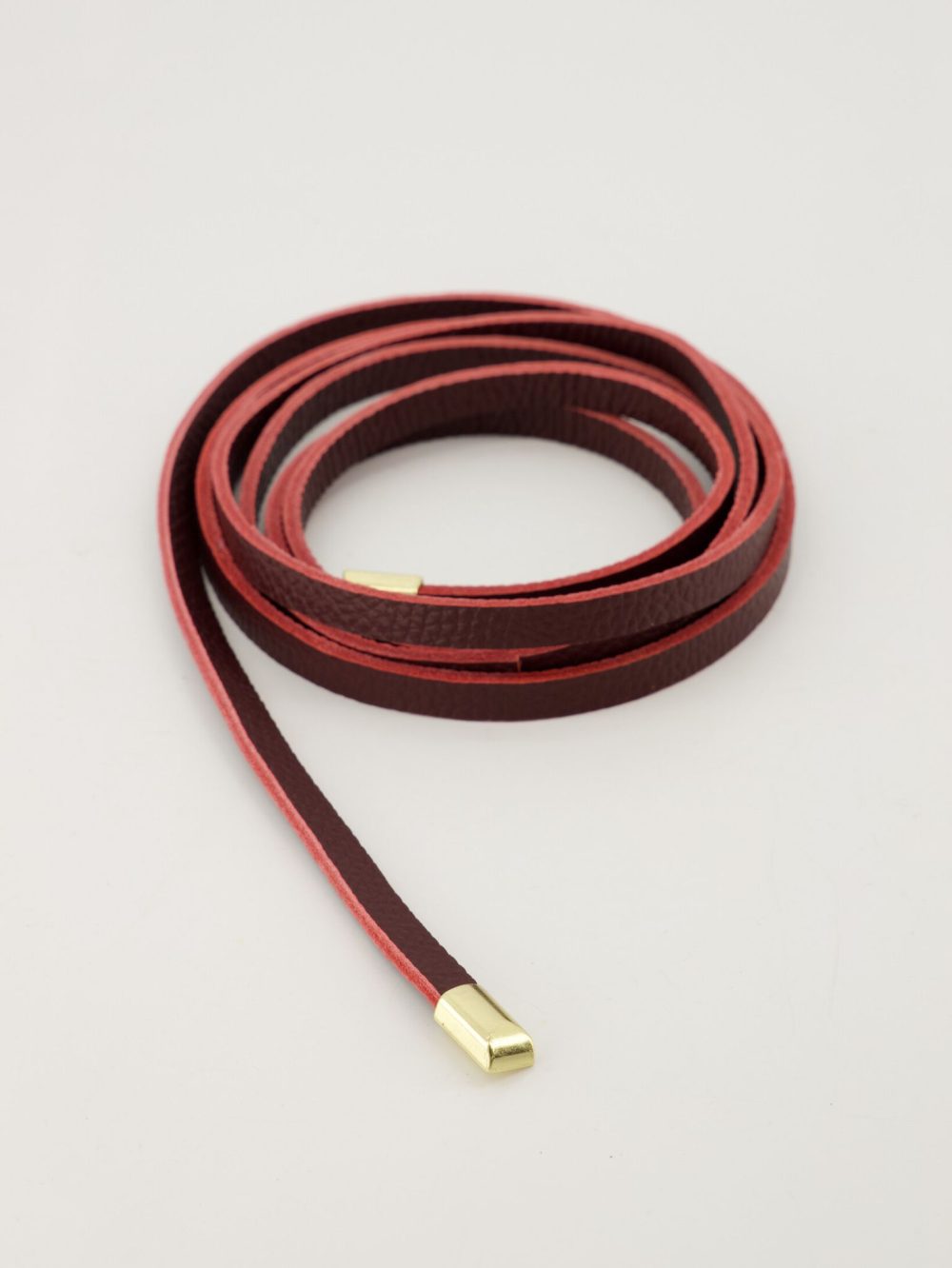 Leren wikkelriem Burgundy