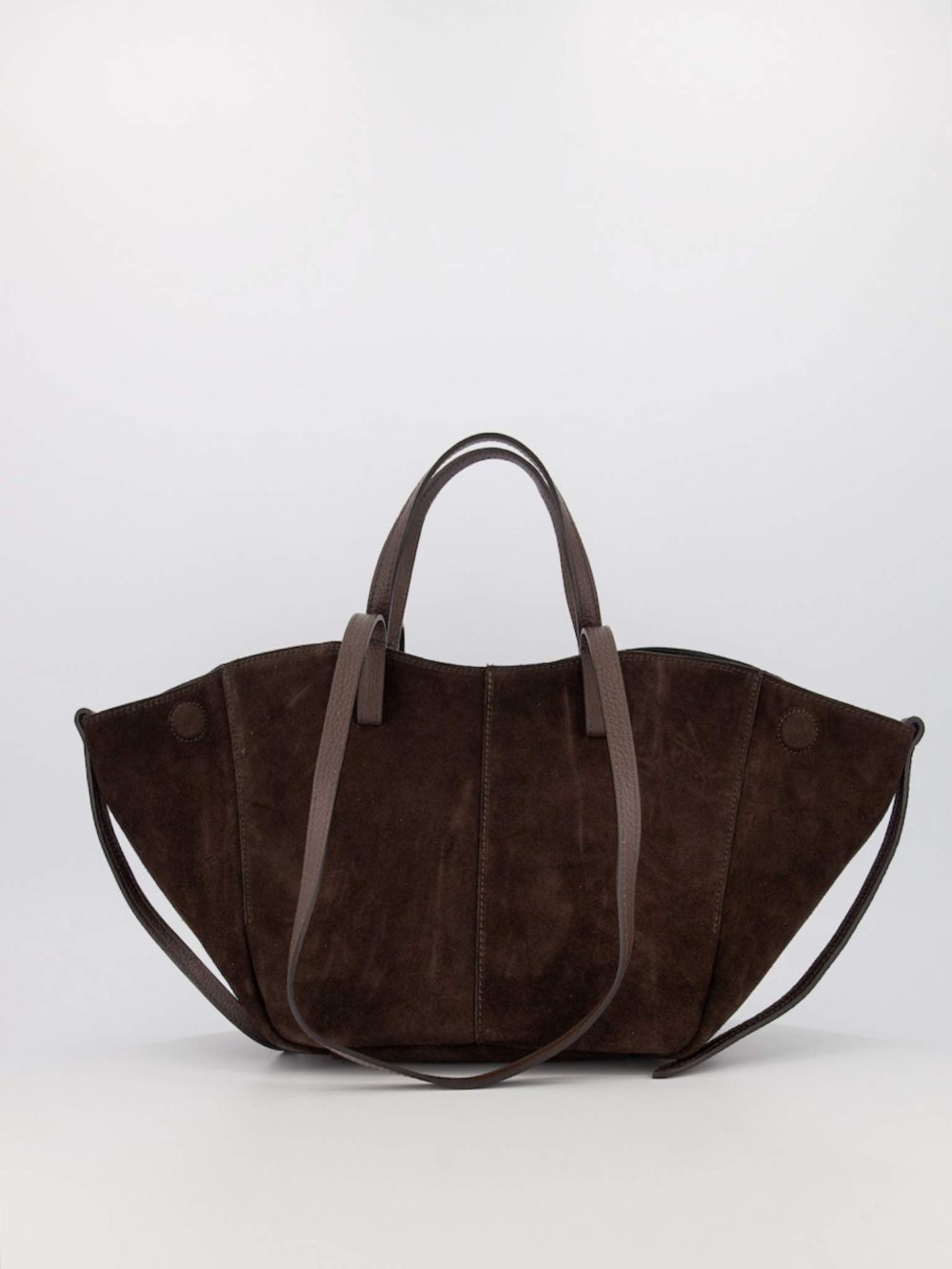 Suede leren tas donkerbruin Favila