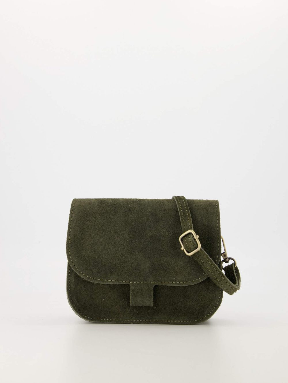 Suede leren tas groen Floor