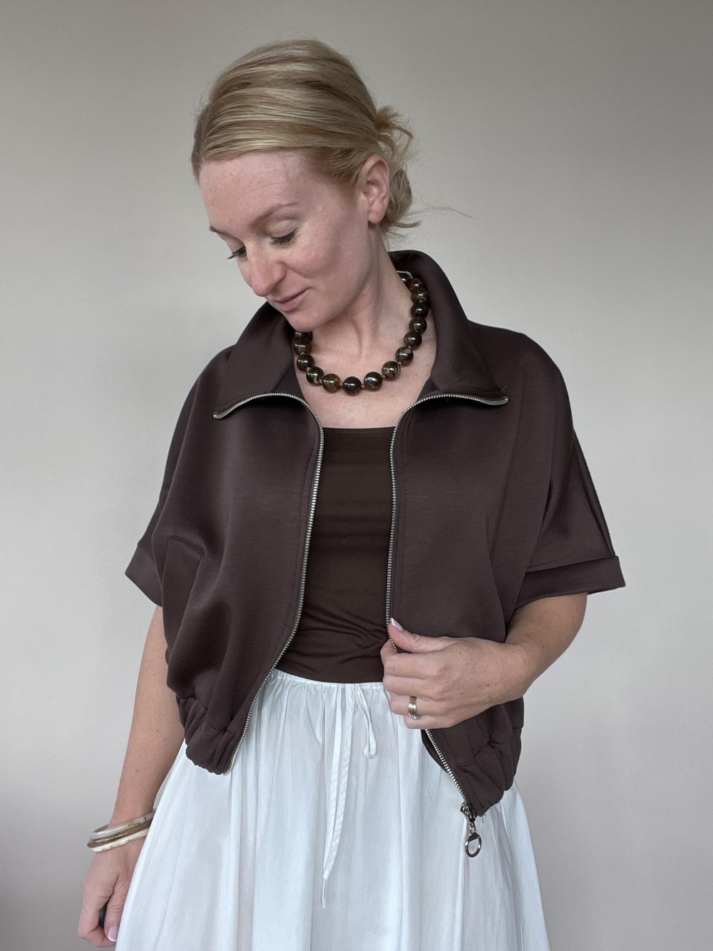 Vest jasje donkerbruin